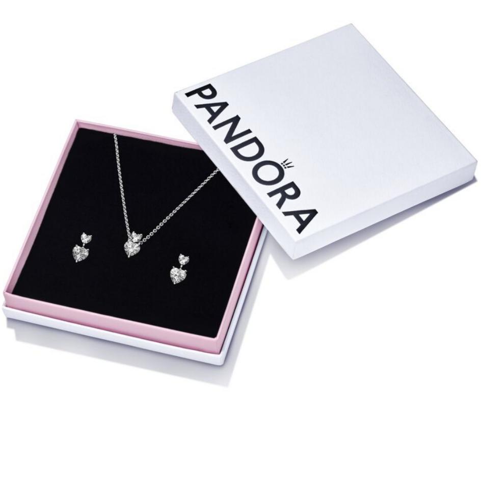 Conjunto de corazon doble Pandora