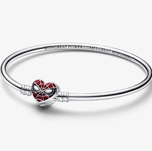 Brazalete rigido corazon de spiderman