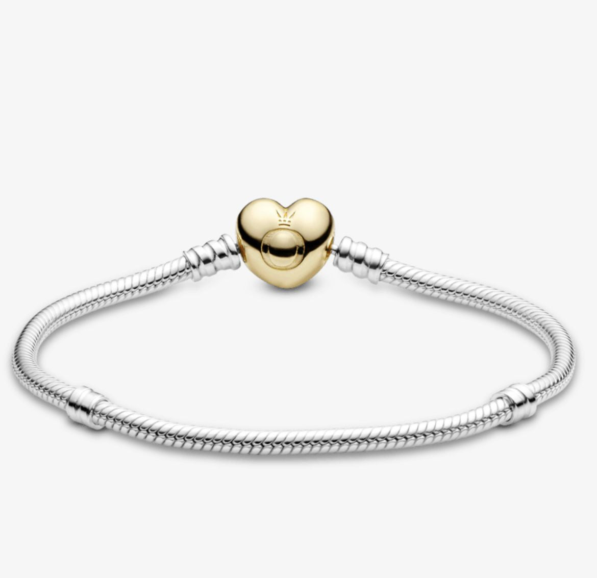 Brazalete cadena de serpiente con corazon pandora moments