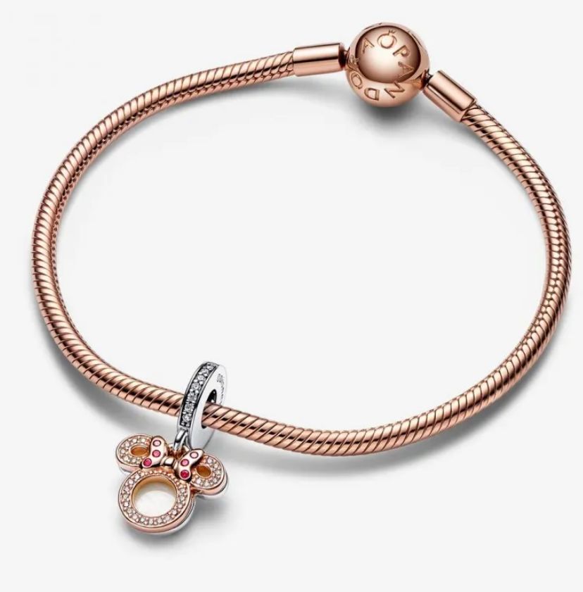 Charm tematico Minnie Mouse rose gold