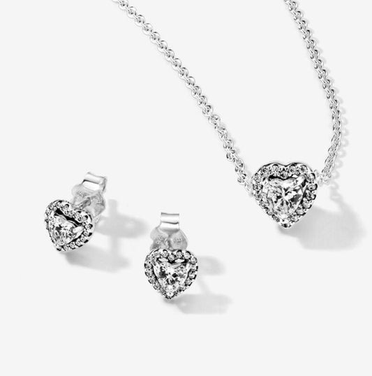 Conjunto Corazon brillante con halo