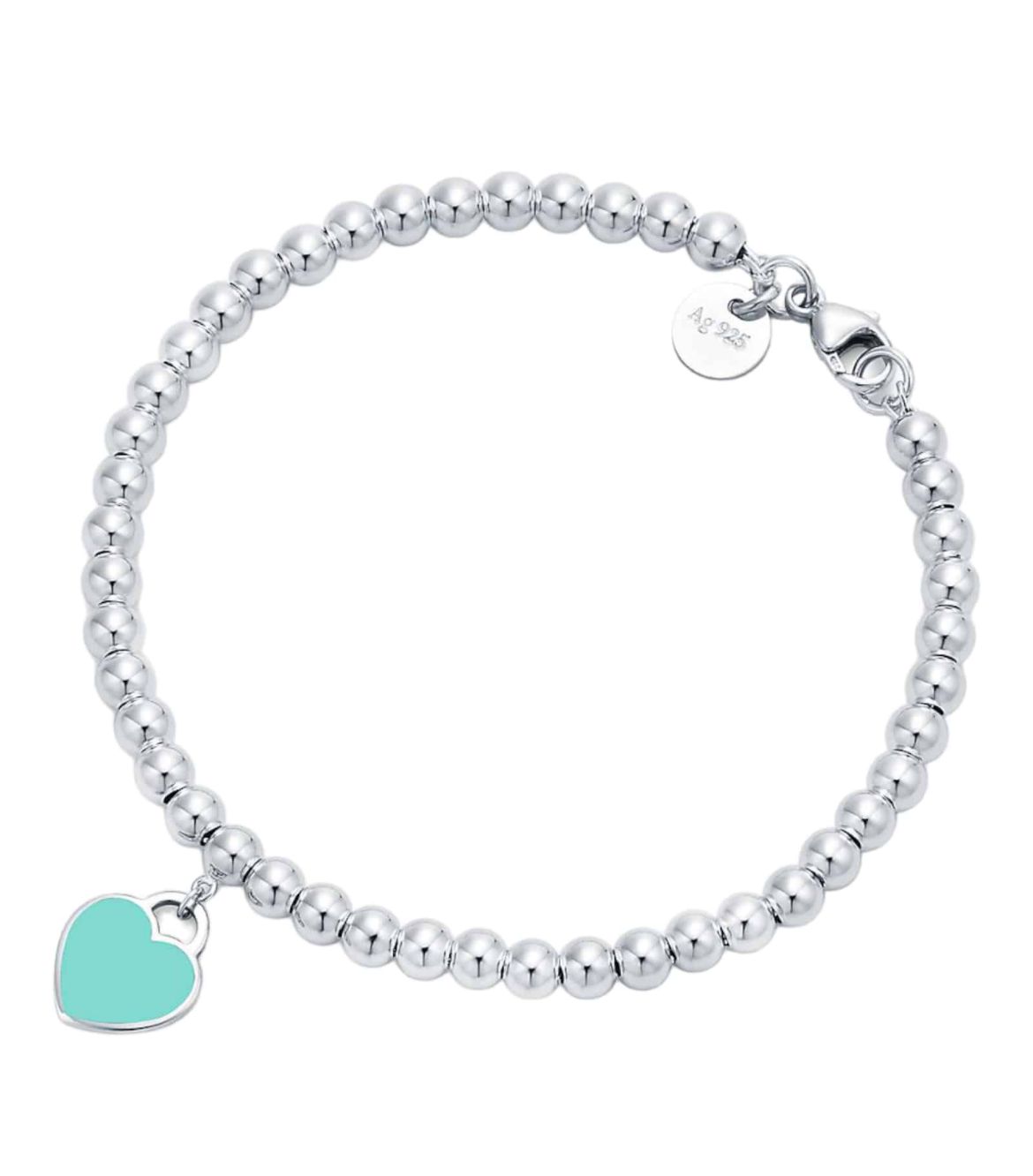 Brazalete Cuentas Con Corazon turquesa Tiffany & Co.