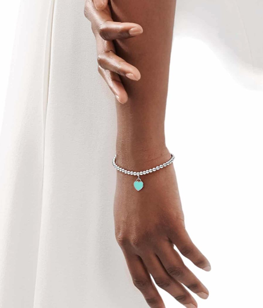 Brazalete Cuentas Con Corazon turquesa Tiffany & Co.