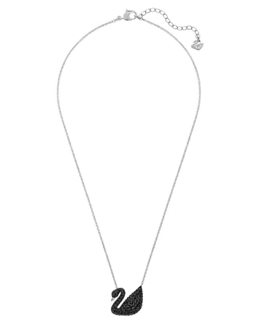 Collar Swarovski Dancing Swan Negro