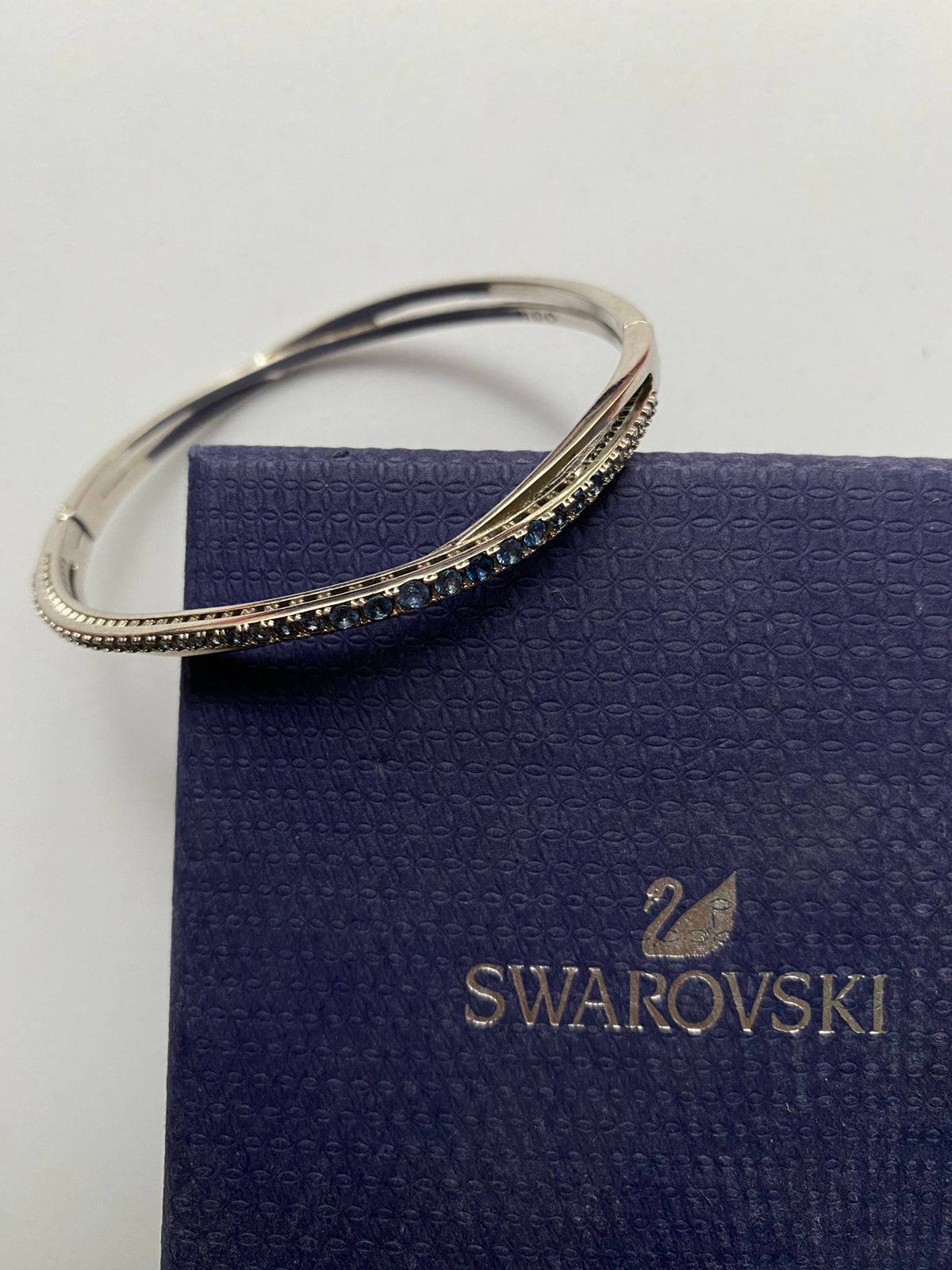 Brazalete Swarovski Doble Azul