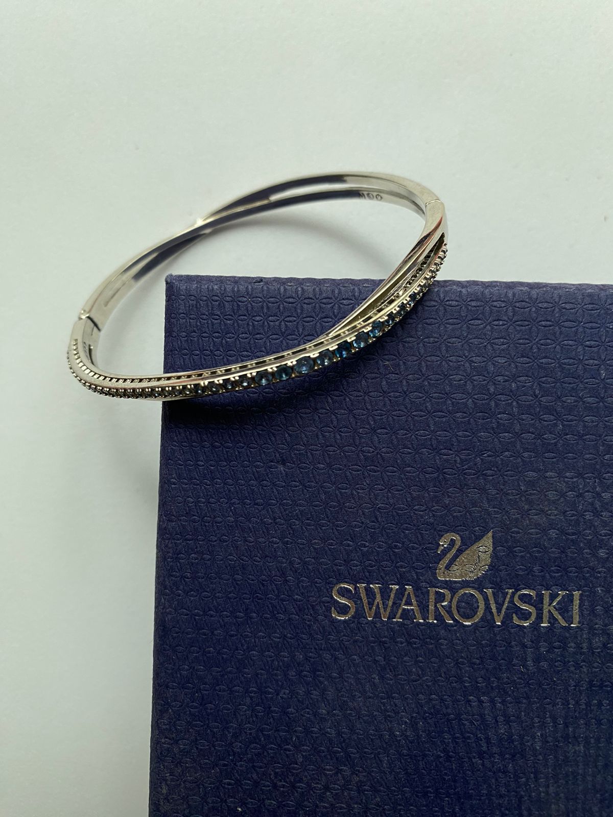 Brazalete Swarovski Doble Azul