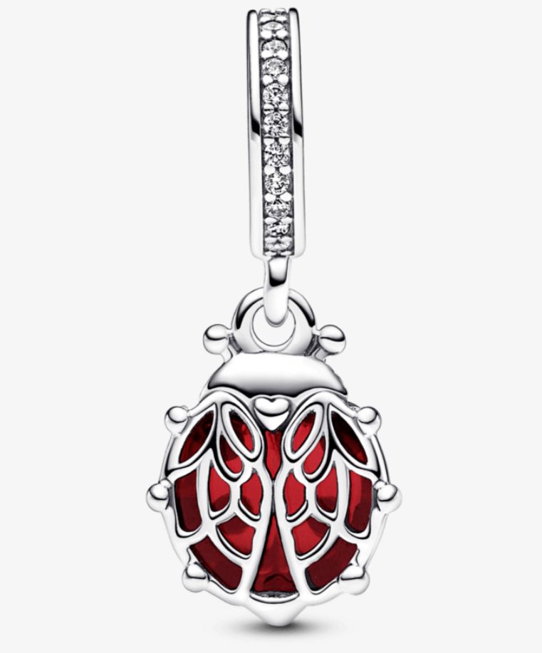 charm colgante mariquita roja