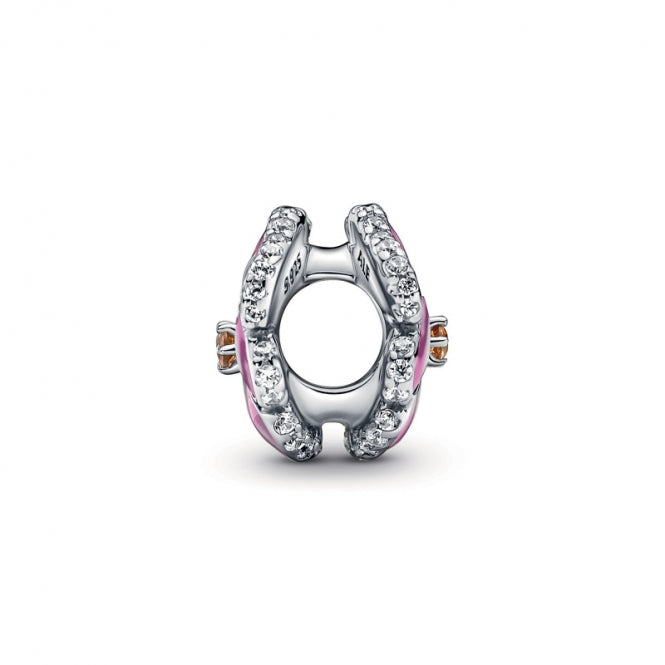 Charm "Flor de pensamiento rosada"