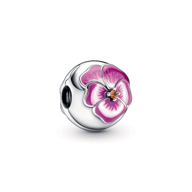 Charm "Flor de pensamiento clip"