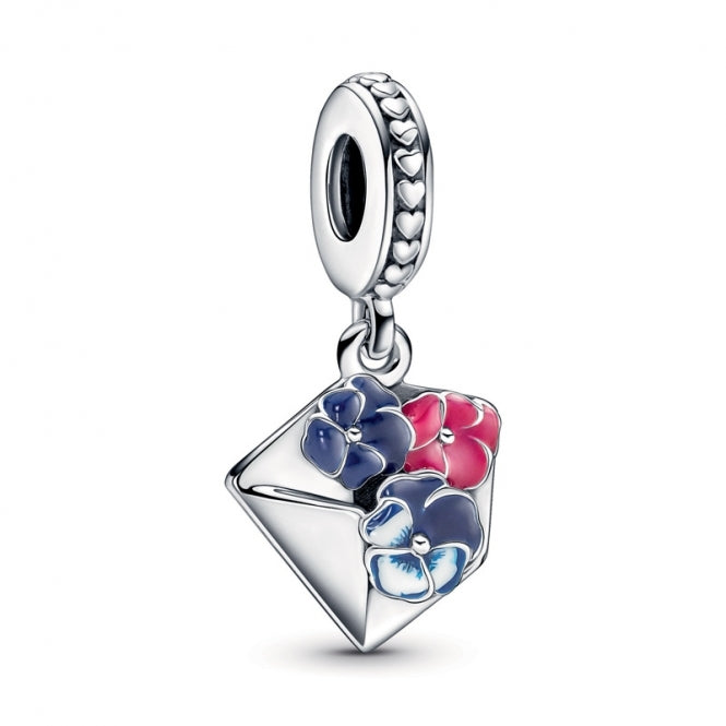 Charm "Sobre de flor de pensamiento"