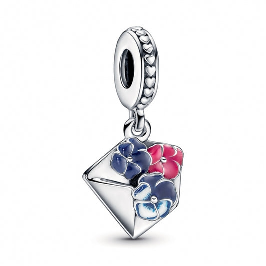 Charm "Sobre de flor de pensamiento"