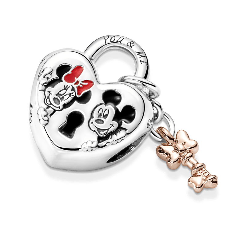 Charm Disney Candado Mickey mouse y Minnie mouse