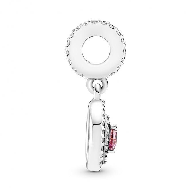 Charm "Corazones brillantes doble"