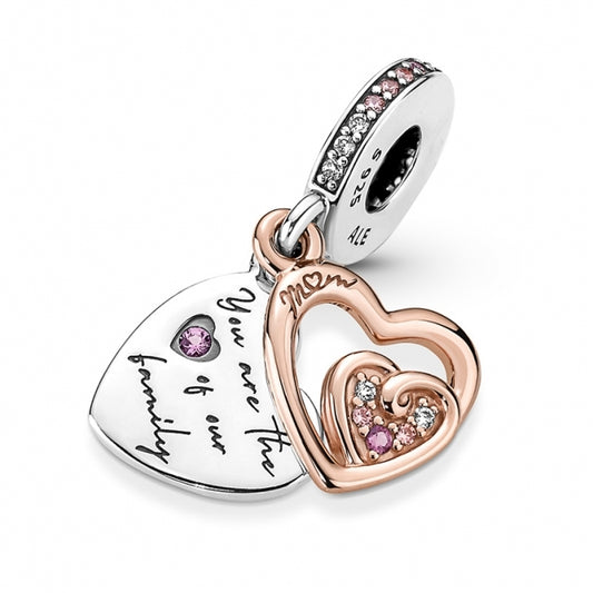 Charm "Corazones infinitos entrelazados"