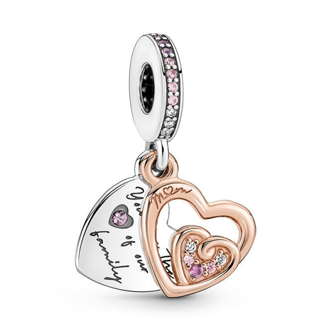 Charm "Corazones infinitos entrelazados"