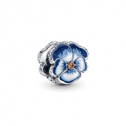 Charm "Flor de pensamiento azul"