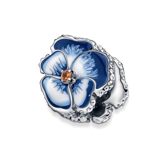 Charm "Flor de pensamiento azul"