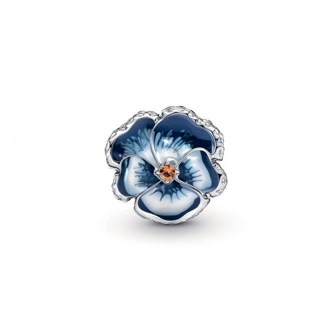 Charm "Flor de pensamiento azul"