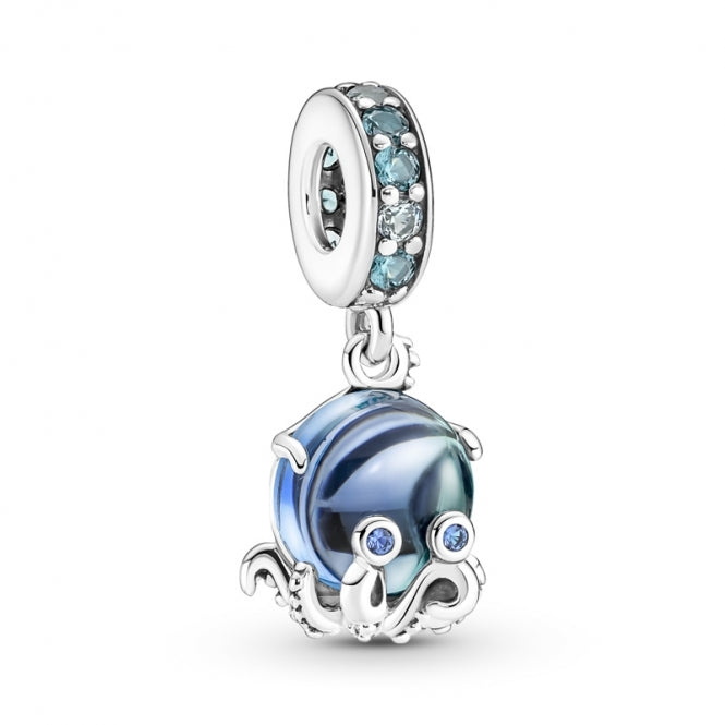 Charm Murano Glass Cute Octopus